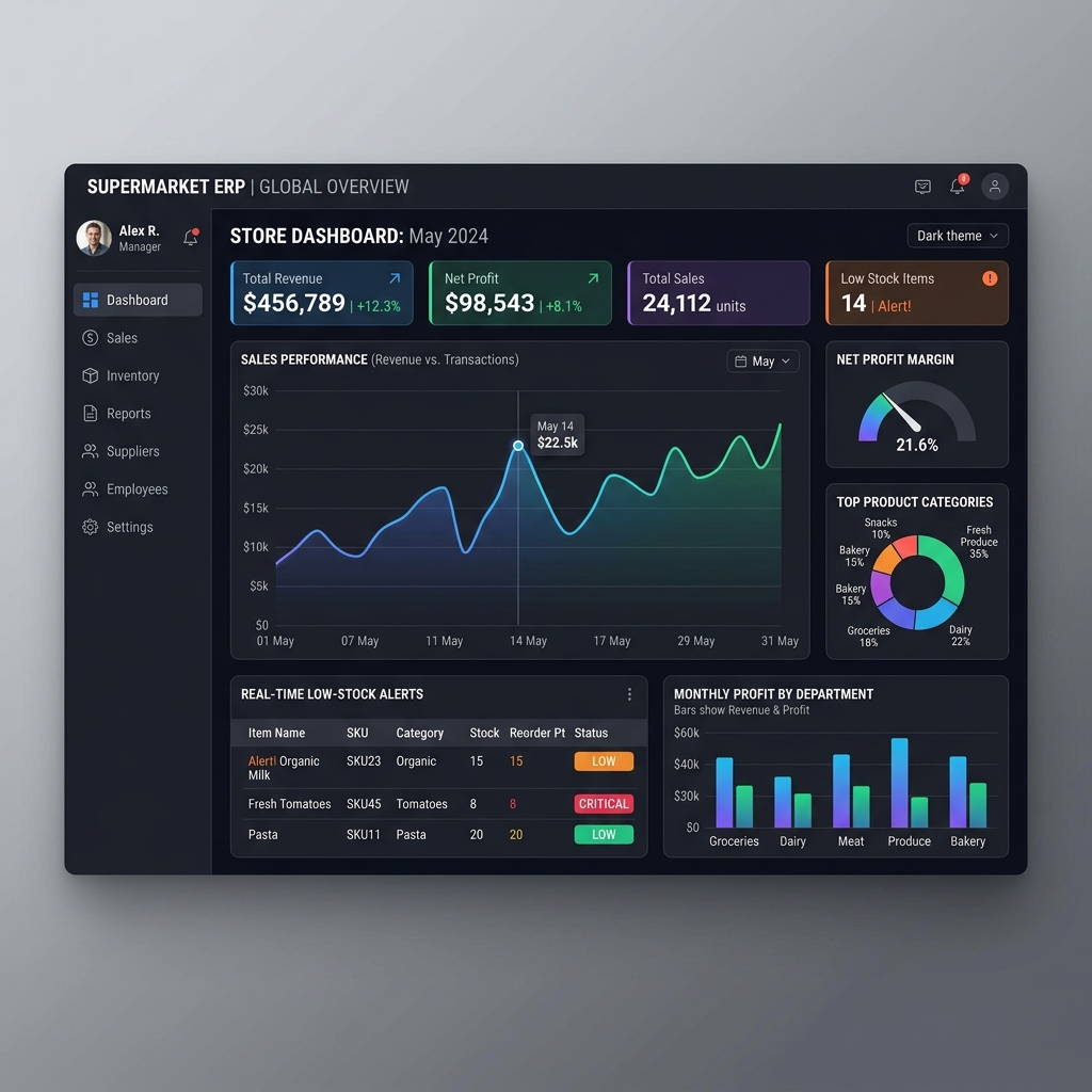 Smart NextPOS POS Billing Mockup